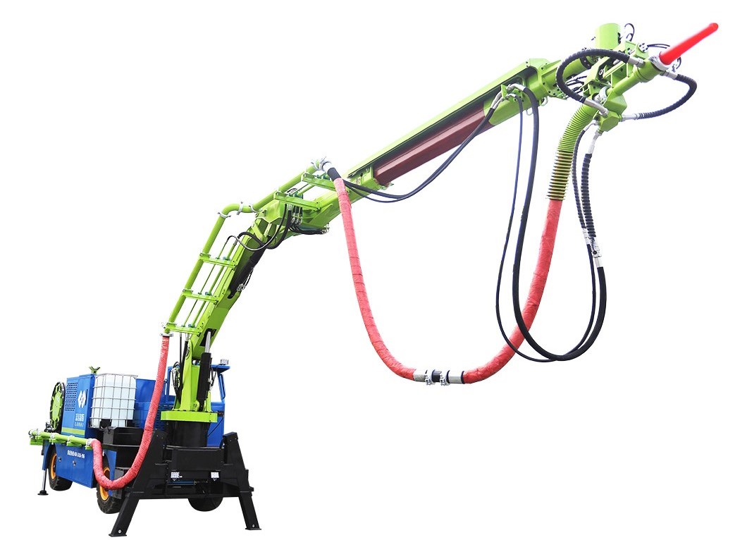 混凝土噴射機，一種高速噴射混凝土料均勻噴涂到施工面的機械設備(圖1)